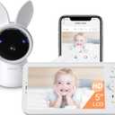 ARENTI Baby Monitor, 2K Smart Baby Camera with 5-Inch Upgraded Wireless Display, Super Night Vision, Lullabies, Cry & Motion Detection, Temp & Humidity Sensor, Two Way Audio