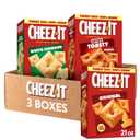 Cheez-It Cheese Crackers, Baked Snack Crackers, Lunch Snacks, Family Size, Variety Pack (3 Boxes)