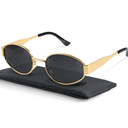 livho 2025 Trendy Oval Sunglasses - Stylish Polarized Shades for Everyday - Retro Metal Frames