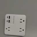 Multi Plug Outlet Extender with USB, Amerisense Wall Charger with 6 AC Outlets & 4 USB Ports (2 Type-C & 2 Type A Ports), 3-Sided Power Strip Multiple Outlets for Home, Kitchen, Office, Cruise Ship