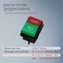 JD 2pcs 30A 125V/250V AC Large Current Rocker Switch ON/Off Switch 4Pins Toggle Switch with UL Certificate (Red green switch)