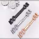 2 x SaNgaiMEi Bling Band Compatible with Apple Watch Band 38mm 40mm 41mm 42mm 44mm 45mm 49mm Women Rhinestone Stainless Steel Strap for iWatch Ultra 2, iWatch Ultra Series SE 9/8/7/6/5/4/3/2/1