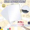 Skyygemm 12 Pack 17 x 25 Inch Greaseproof Rectangle Cake Boards Corrugated Single Wall Pad Half Sheet Cake Board Rectangular Scalloped Dessert Base for Pizza (White)