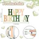 Novabright Happy Birthday Sign Centerpieces for Table Birthday Party Decorations for Women Bday Birthdays Themed Celebration Party Supplies(Sage Green,No Glitter)