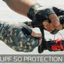 5 x Fishing Gloves UV Protection Gloves Sun Protection Gloves UPF50+ Men Women for Outdoor, Kayaking, Rowing (Large, Camouflage)