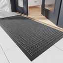 Durable Front Door Mat, 48" x 24" Heavy Duty Indoor Outdoor Doormat for Entryway, Non-Slip Rubber Backing, Stain and Fade Resistant Commercial Floor Mat for Home Office Entry