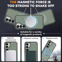Magnetic Case for Samsung Galaxy S25+ Plus with Screen Protector [Compatible with MagSafe Wireless Charging] [Dual Layer Military-Grade Protection] Heavy Duty Rugged Shockproof Protection Cover, Green