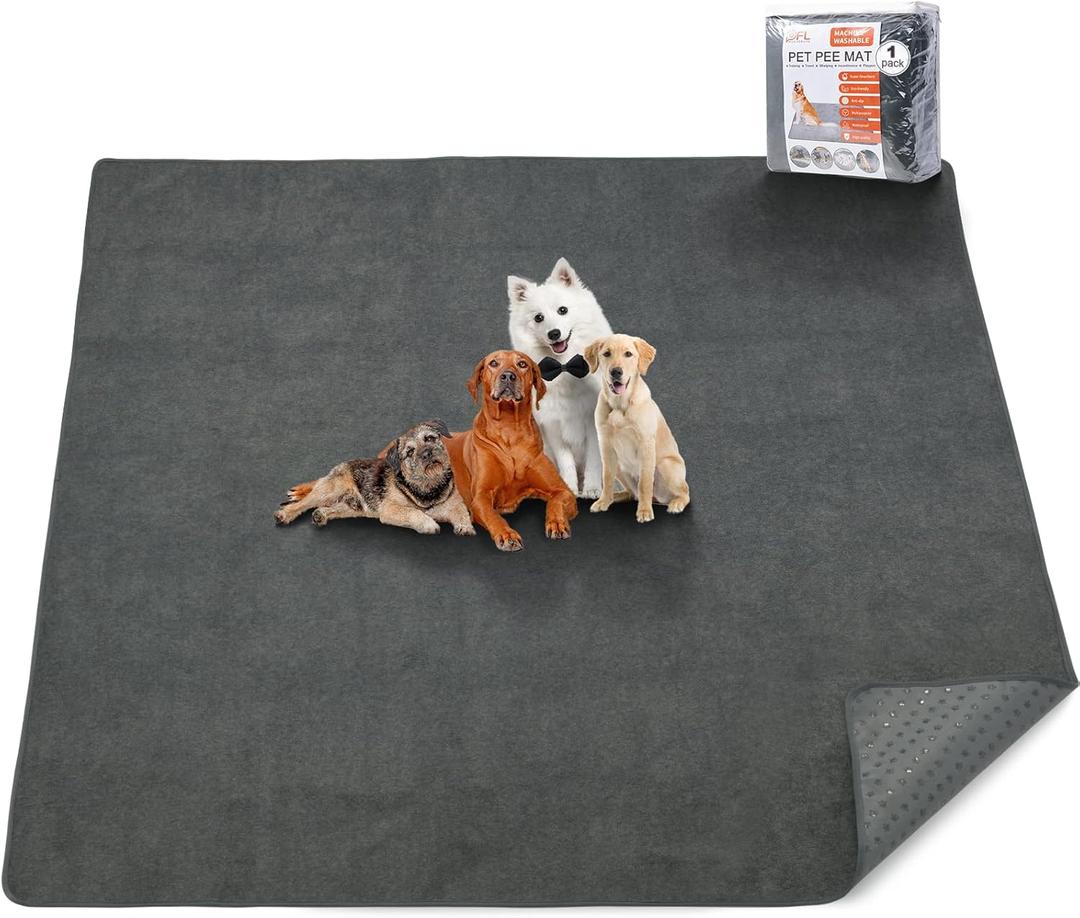 Washable Pee Pads for Dogs, 60x60 Reusable Whelping Pads, Absorb Dog Mats Non-Slip Puppy Training Pads for Whelping, Potty, Training, Playpen, Crate