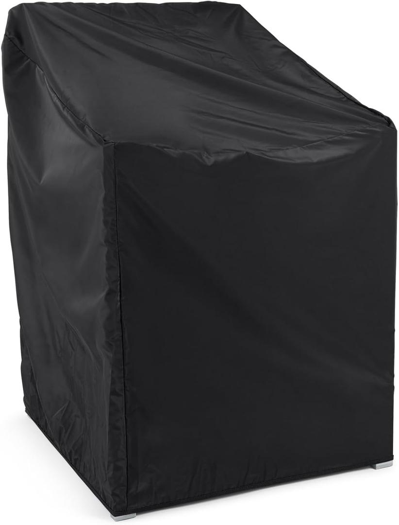 Covermates Classic Outdoor Chair Cover Lightweight Weather-Resistant Patio Chair Cover with Elastic Hem & Mesh Vent, Protects Patio, Dining & Lounge Chairs, 26W x 34D x 35H, Black