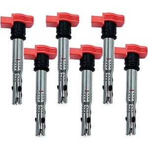 HLZ PRODUCT REP TOP IGNITION COIL SET OF 6 COMPATIBLE WITH Volkswagen Touareg AUDI A4 A5 A6 A7 A8 Q5 Q7 S4 S5 SQ5 Porsche Cayenne Panamera 3.0T 3.2 V6 EA837 UF529 UF575