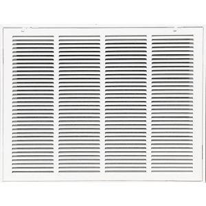 HBW 24"x18" Stamped Face Steel Filter Return Grille Vent Cover White Poweder Coating with Frame Outside Dimension 26.6"x20.6"