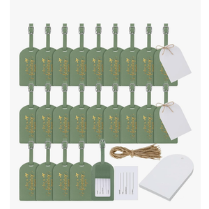 Amylove Bulk Luggage Tags Wedding Favors Adventure Begins Luggage Tags for Guests Travel Tag for Suitcase Bridal Gift 24 Pack