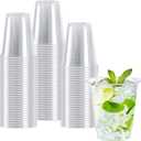 Clawsoff 12 oz Clear Plastic Cups, 100 Count Disposable Dringking Cups, 12 oz Cold Plastic Party Cup Bulk, PET Clear Cup for Iced Coffee, Smoothie, Cold Beverage