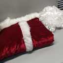 Opemon Adult Deluxe Velvet Santa Claus Costume 12pcs Set Santa Claus Suit Outfit for Men in Christmas Holiday XL