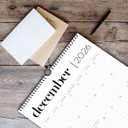2 x Wall Calendar 2026, 12 Months, 17" x 12" Large Wall Calendar with Hanger, Thick Paper and Spiral Binding. Minimalist Design, Business Style.