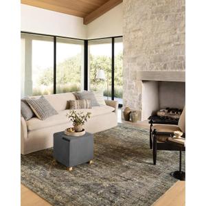 Loloi Amber Lewis Morgan Collection MOG-05 Spice/Lagoon 2'-3" x 7'-6" 38" Thick Runner Rug feat. CloudPile, Neutral, Room Dcor, Vintage Inspired, Livingroom, Bedroom, Dining Area