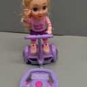 Doll Set with Remote Control Toy Electric Scooter for Kids with LED Lights Music and 360 Rotation