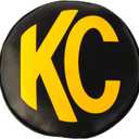 KC HiLites 5102 6" Soft Light Covers - Vinyl Black w/Yellow KC (Sold in Pairs)