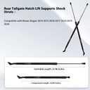 2pcs Rear Liftgate Lift Supports Struts Shocks Compatible with Nissan Rogue 2014 2015 2016 2017 2018 2019 2020 Without Power Gate (Does NOT Fit Select & Sport), Compressed Length is 16.06"