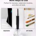 Clear Acrylic Pen Holder Vertical Single Pen Stand, Transparent Desk Organizer for Pens, Pencils & Stationery, Slip-Resistant Office Accessory, Clear, 1 Pack