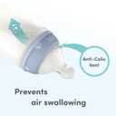 NUK Simply Natural Baby Bottle Nipples - Medium Flow Silicone Extra Soft Anti-Colic Air System BPA-Free Pack of 2