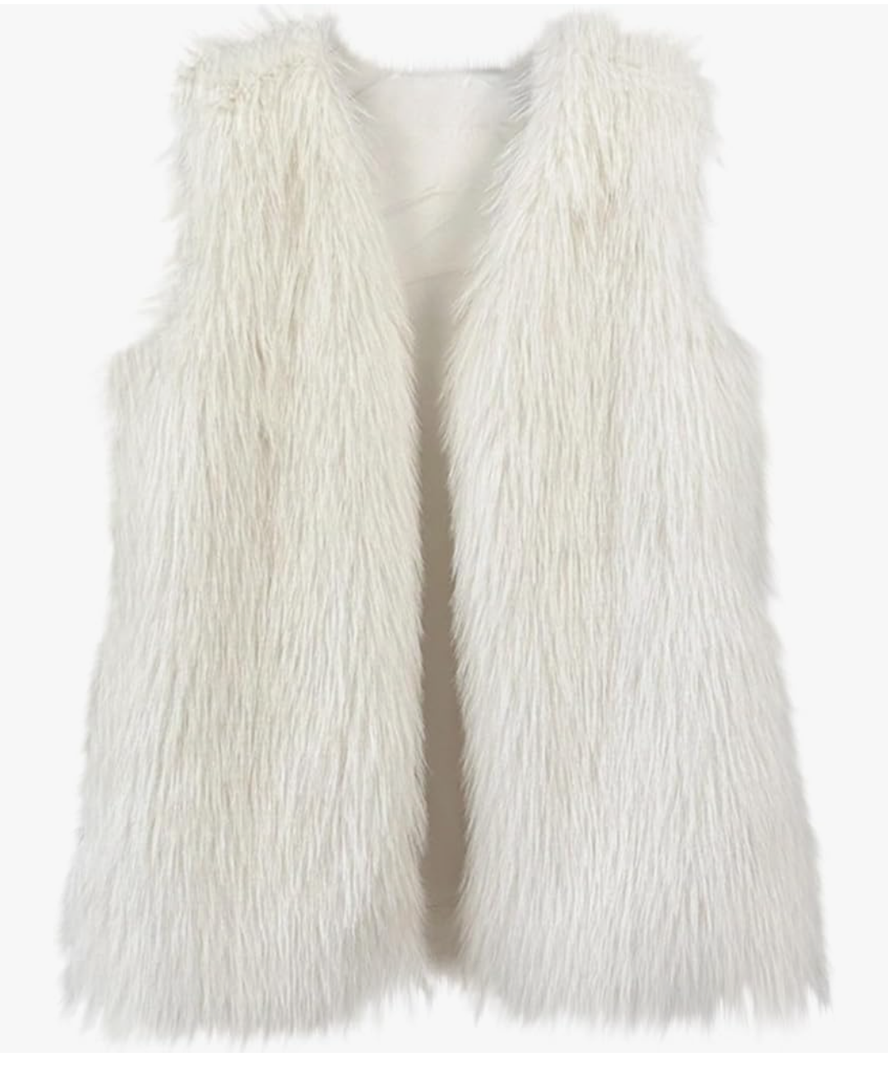 Women's Faux Fur Vest Coat Luxury Fluffy Sleeveless Jackets Shaggy Fuzzy Warm Open Front Cardigan Outerwear
Size XL