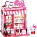 Hands Craft Hello Kitty Patisserie Miniature House Kit with Hello Kitty Figurine Kawaii 3D Puzzle with Switch Activated LED Lights DIY Wooden Craft Kit for Bedroom or Bookshelf Decor & Gifts