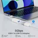USB C to USB Adapter,USBC Male to A Female 3.0 OTG MacBook Pro/Air USB Adapter,Type C Thunderbolt 4 Converter for iPhone 17 16 15,iMac,iPad,Microsoft Surface,Samsung Galaxy S25 S24, MacBook,Pixel