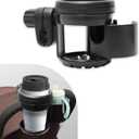 Lusinus Cup and Phone Holder with 360 Rotating Clamp Compatible with YOYO Stroller - Fits Bottles, Coffee Cups, Smartphones (2-1, Regular)