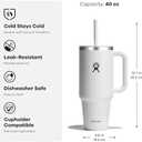 Hydro Flask 40 Oz Travel Tumbler with Handle, Lid - Insulated Stainless Steel in Cascade