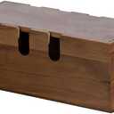 Large Cable Management Box, Wooden Cord Hider Desk Organizer, Power Strip and Cord Hider Box, Surge Protector Floor Cable Organizer, for Desktop Home Office Kitchen