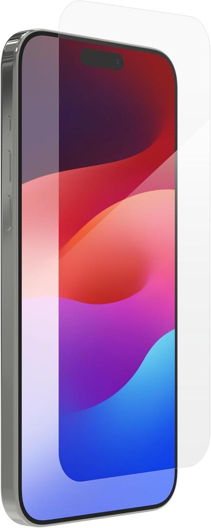 ZAGG Glass+ Screen Protector for iPhone 15 Pro Max - 3X Stronger with Reinforced Edges, Scratch & Smudge-Resistant Surface, InvisibleShield, Easy to Install