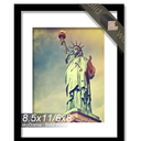 skyDrama 100% Solid Wood 8.5 x 11 Picture Frame, Black Frame Display Photo 6x8 with Mat or 8.5x11 without Mat, 8.5 by 11 HQ Matte Black Frame for Wall - 1 Pack/Black/8.5"x11"