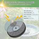 Yzert Solar Fountain for Bird Bath Direct Sunlight High Efficiency 3.5W Glass Panel Solar Water Fountain Outdoor Garden Flower (Black)