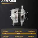 OCPTY Alternators 23992 for Kubota Various V3300 2012,12V 80Amp SD6 Pulley Class Alternator Replaces 23992 23992N A5TA8277 1G398-64012