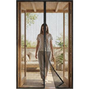 Magnetic Screen Door, Self Sealing Heavy Duty Mesh, Hands Free Bug Barrier, Pet Friendly & Kid Friendly