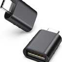 Syntech USB C to USB Adapter Pack of 2 USB C Male to USB3 Female Adapter Compatible with iPhone 17 Pro Max MacBook Pro Air 2024 iMac iPad Mini Pro, Other Type C or Thunderbolt 4/3 Devices, Space Black