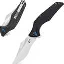 Eafengrow EF924 Folding Knife D2 Steel Blade + G10 Handle camping Knife Outdoor EDC TOOL (Black)