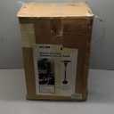 Hiland NG-HB Tall Natural Gas Patio Heater, 41,000 BTU, 33" Heat Shield, Built In Ground Fixtures, Hammered Bronze