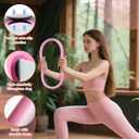 Pilates Ring Set with Resistance Bands– Anti-Slip Magic Circle Pilates Ring for Home Workouts, Full-Body Toning, Strength Training for Women 14PCS