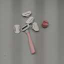 Flamingo Shaving Razor Set for Women - Original Razor Handle, 4 Blade Refills, and Shower Holder - Rose