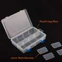 3 Pack Plastic Parts Storage Case and Adjustable Divider Box for Hardware and Craft, 8 Grids, Clear