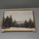 InSimSea Framed Canvas Wall Art Winter Christmas Decor Living Room Pine Tree Forest Decor Nature Landscape Decoration for Bedroom Bathroom Rustic Xmas Holiday Gifts 12x16 Inch