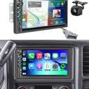 Car Radio Stereo for Chevy Silverado SSR Tahoe Suburban GMC Sierra Yukon Cadillac Escalade 2003-2006 /Colorado 2004-2012/CarPlay Android Auto GPS Navi WiFi, Backup Camera, Physical Button Knob SWC