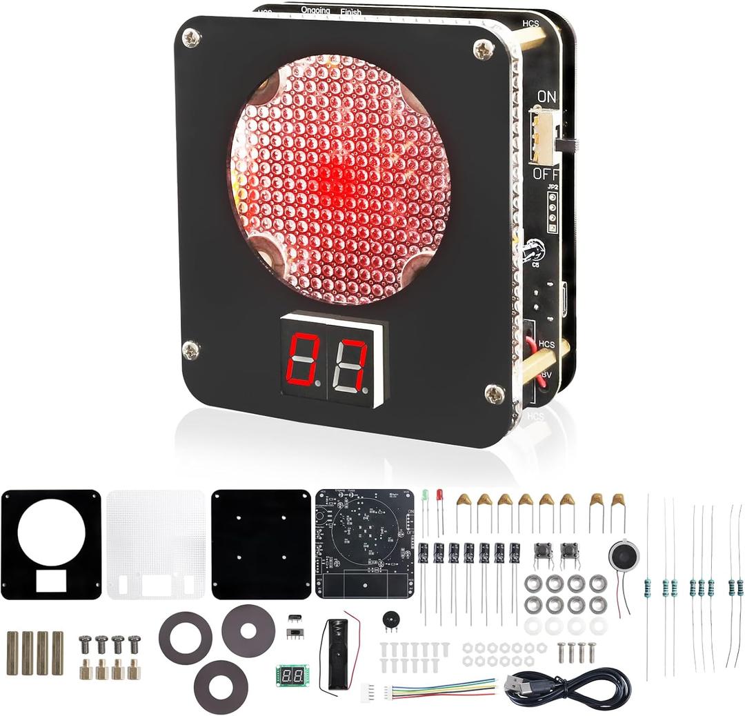 DIY Laser Target Soldering Kit, Build Your Own Electronic Shooting Game with Digital Score Counter, STEM Light Sensor Soldering Project with Adjustable Volume & Brightness,Father's Day Present