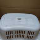 Rubbermaid Large Hip-Hugger Laundry Basket/Hamper, 1.5-Bushel, White, Stackable Storage Bin/Organizer for Bathroom/Bedroom/Dorm/Home