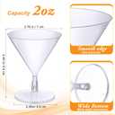 Boao 150 Pcs Plastic Martini Glasses Disposable Cocktail Glasses Mini Martini Cups Unbreakable Cups Mini Dessert Shot Flutes for Wedding Events Party Bowl Wine Ice Cream(Clear,2oz)