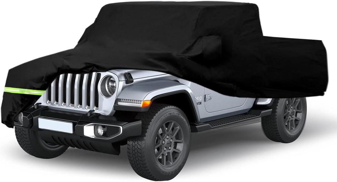 YIXIN Waterproof Car Cover for Jeep Gladiator 2020 2021 2022-2026 Car Cover 190T Covers Custom Fit 100% Waterproof Windproof Strap & Double Door Zipper Up to 190 L (2020-2026)