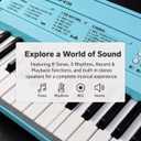 Raimy 61 Key Electric Keyboard Piano for Kids with Microphone, Compact