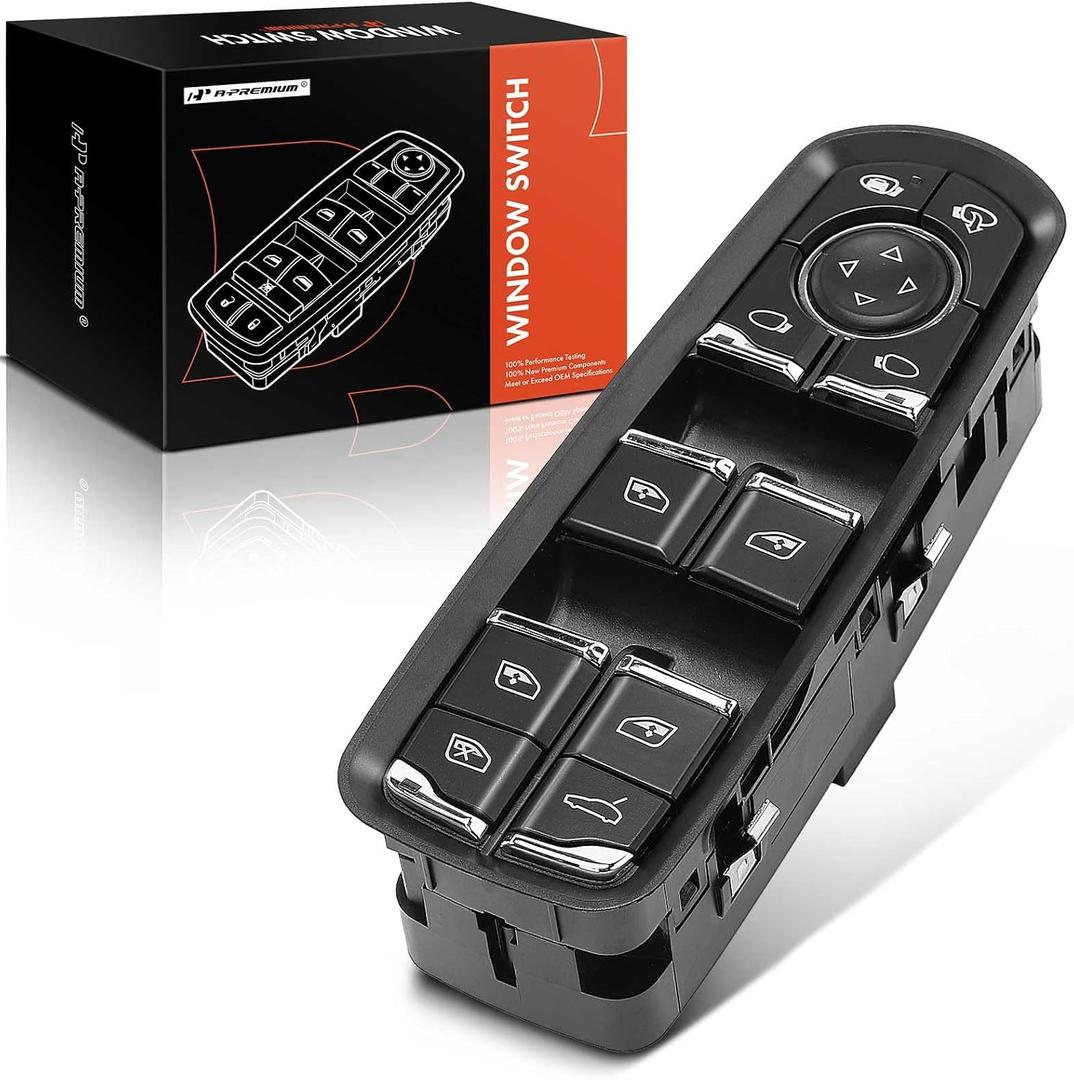 A-Premium Master Front Left Driver Side Power Window Switch Compatible with Porsche Macan 2015-2018 Panamera 2011-2016 Cayenne 2011-2018, Replace# 7PP959858AEDML